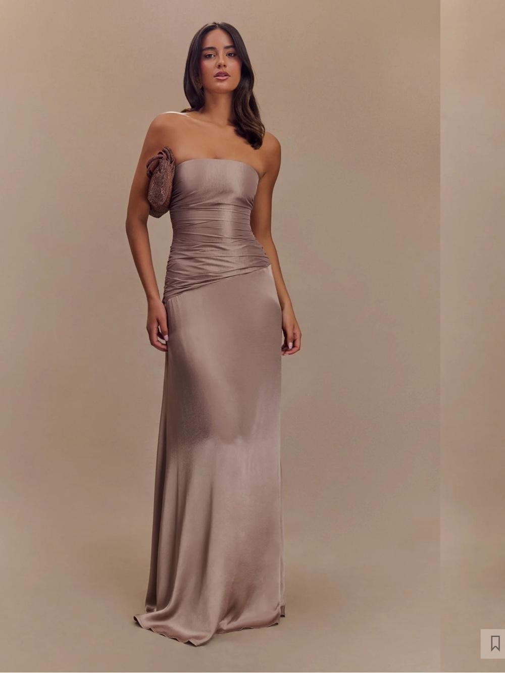 Meshki Serena Dress - Bronze Taupe